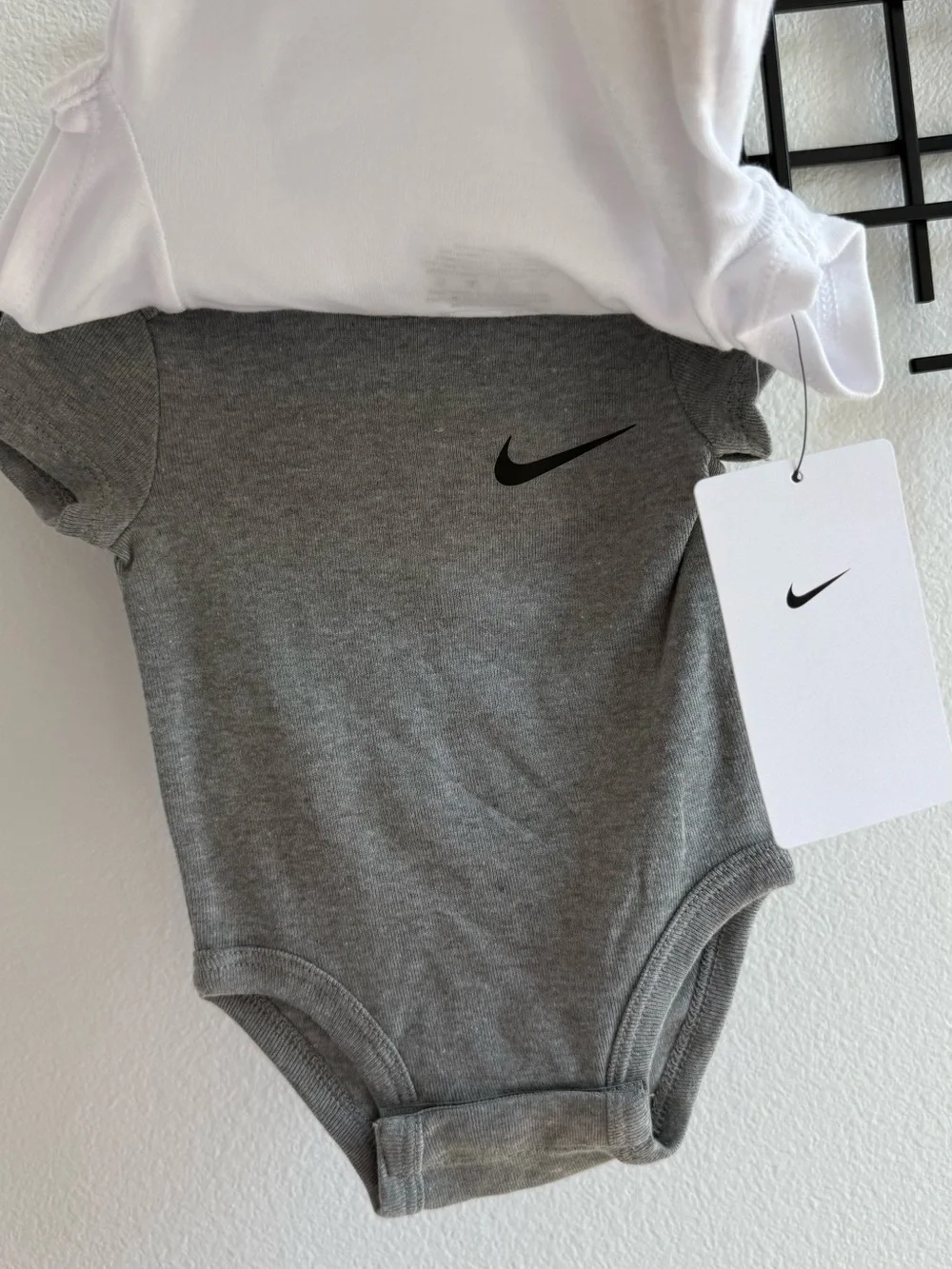 Nike Baby 3-Pack Bodysuits 3 Months Black White Gray NWT